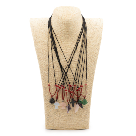 8x Kordel-Halskette mit Edelstein-Anhängern- Spirituelle Kollektion (sortiert)