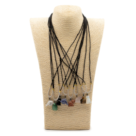 8x Kordel-Halskette mit Edelstein-Anhängernr- Tierkollektion (sortiert)