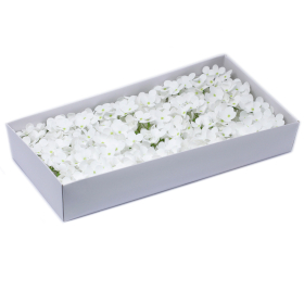 36x DIY Seifenblumen - Hortensie - Weiß