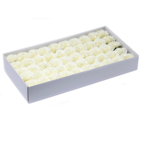 50x DIY Seifenblumen - Nelken - Creme