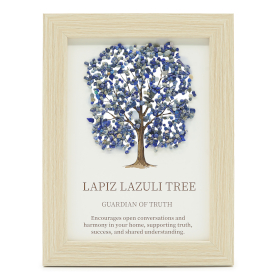 3x Edelstein-Bild – Baum des Lebens - Lapislazuli (20x14,7x1cm)