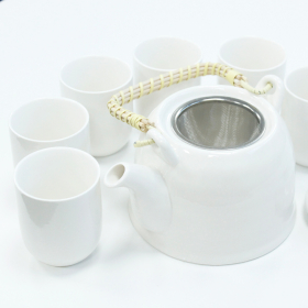 Kräuter Teekanne-Set - klassisch Weiß