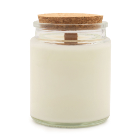 6x Woodwick-Sojakerze ohne Etikett -Blätter und Leinen