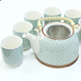 Kräuter Teekanne-Set- Grünes Mosaik