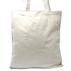 10x Große Baumwolltasche - Format 38x42cm - naturfarbe