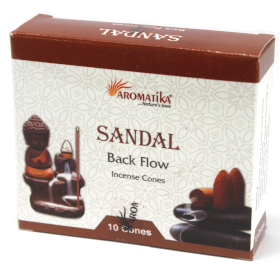 12x Aromatika Rückfluss Räucherkegel - Sandelholz