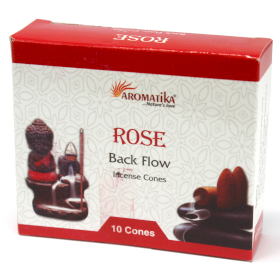 12x Aromatika Rückfluss Räucherkegel - Rose