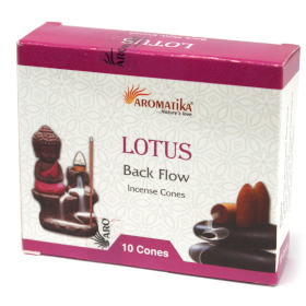 12x Aromatika Rückfluss Räucherkegel - Lotus