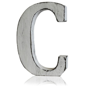 4x Shabby-Chic-Buchstaben C