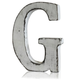 4x Shabby-Chic-Buchstaben G