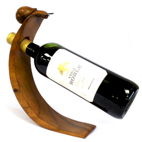 Holz Weinflaschenhalter - Schnecke